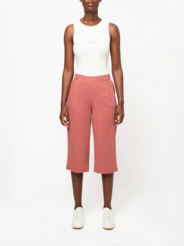 Polo Womens Womens Casey Cropped Wide Leg Pants In Rose