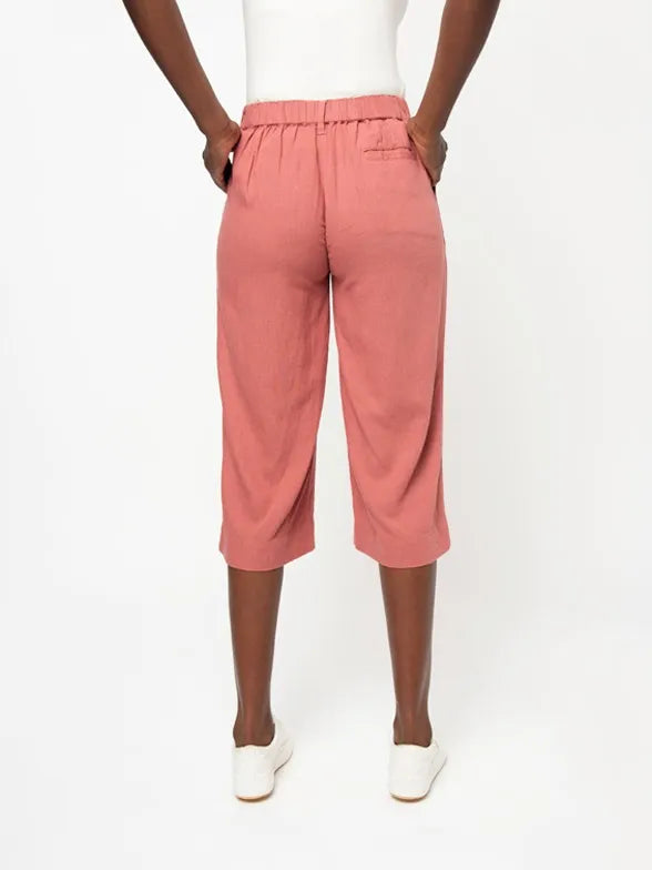 Polo Womens Womens Casey Cropped Wide Leg Pants In Rose