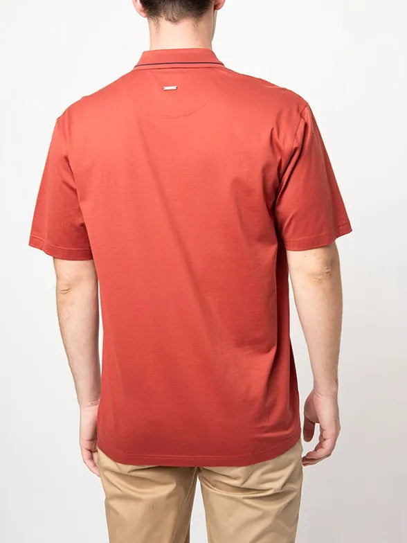 Polo Mens Plain Golfers In Brick