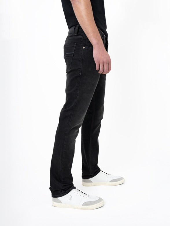 Polo Mens Knitted Slim Leg Denim In Black