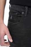 Polo Mens Knitted Slim Leg Denim In Black