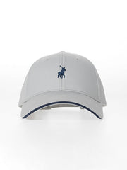 Polo Mens 6 Panel Structured Peak Cap Light Grey
