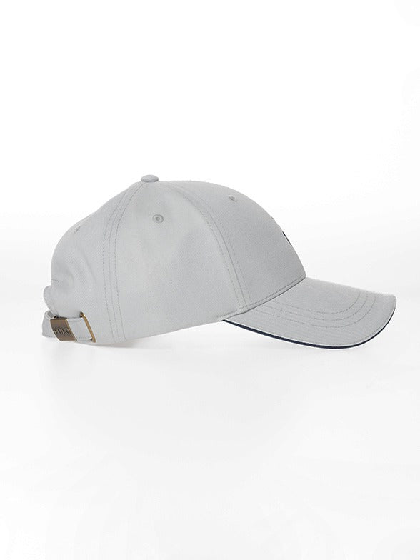 Polo Mens 6 Panel Structured Peak Cap Light Grey
