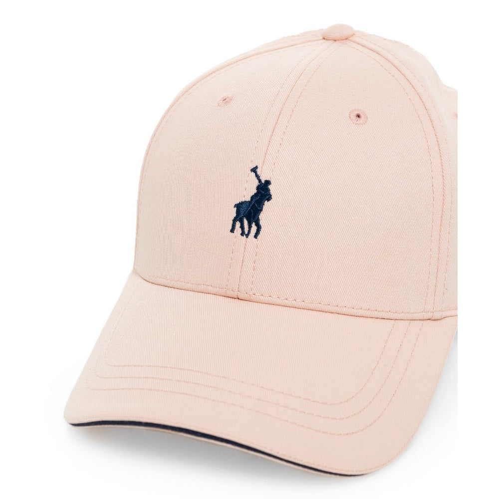Polo Mens 6 Panel Structured Peak Cap In Pink/Blue