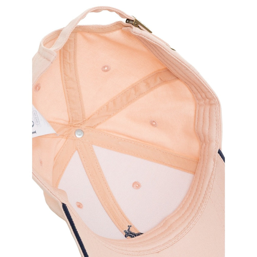 Polo Mens 6 Panel Structured Peak Cap In Pink/Blue