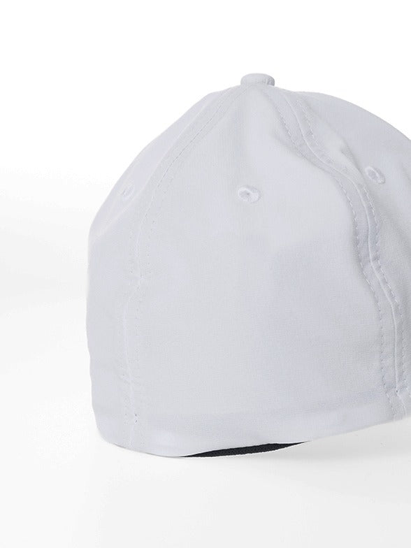 Polo Mens Metal Pony Fitted Peak Cap White