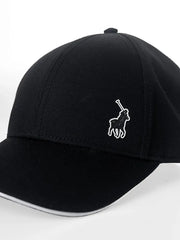 Polo Womens 6 Panel Peak Caps In Black