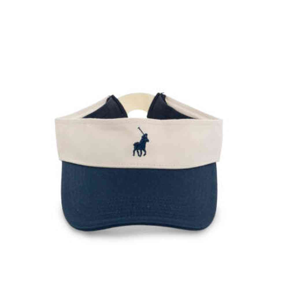 Polo Unisex Cotton Visor Cap In Navy