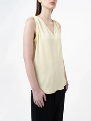 Polo Womens V-Neck Blouse In Yellow