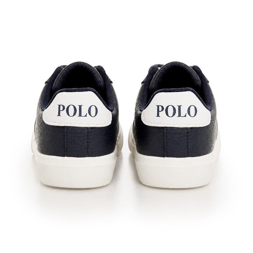 Polo Boys Classic Leather Sneakers In Black
