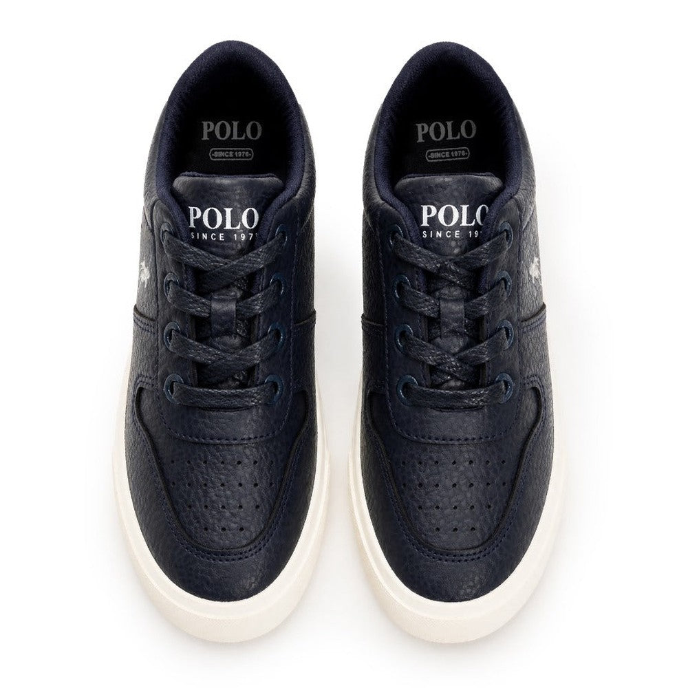Polo Boys Classic Leather Sneakers In Black
