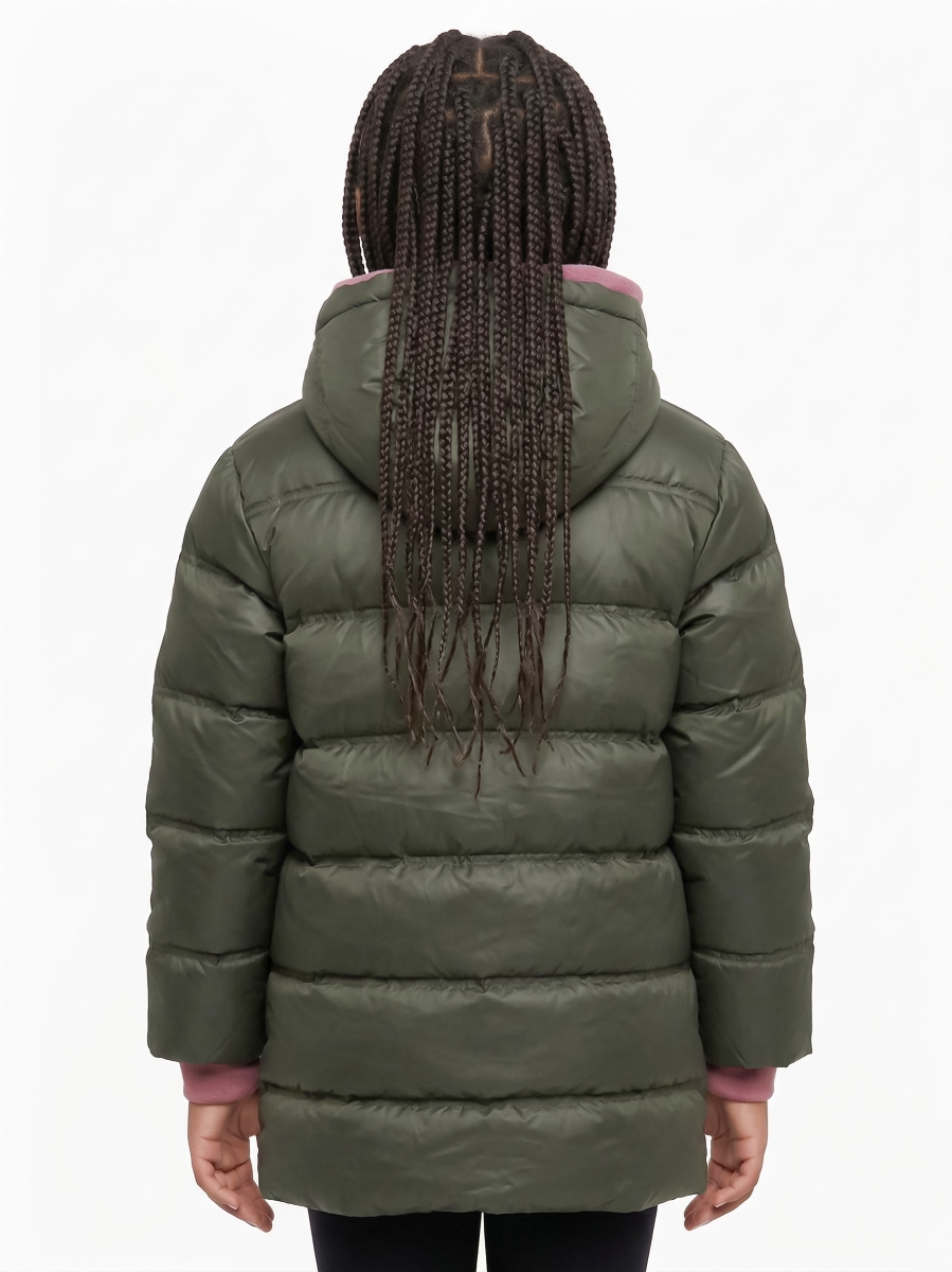 Polo Girls Ziyanda Puffer Jacket In Olive