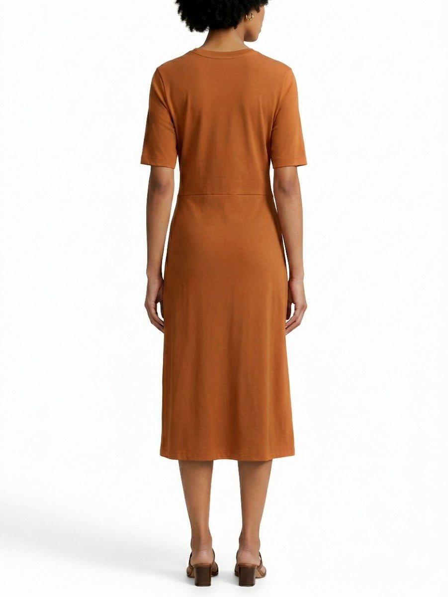 Polo Womens Melody Casual Wrap Dress In Clay