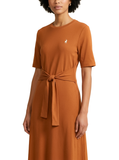 Polo Womens Melody Casual Wrap Dress In Clay