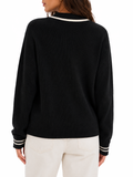 Polo Womens Kally Tipped Cardigan In Black