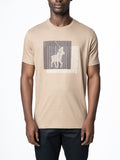 Polo Mens Block Printed Short Sleeves Tee Taupe