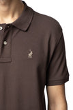 Polo Mens Essential Pique Ss Golfer Chocolate