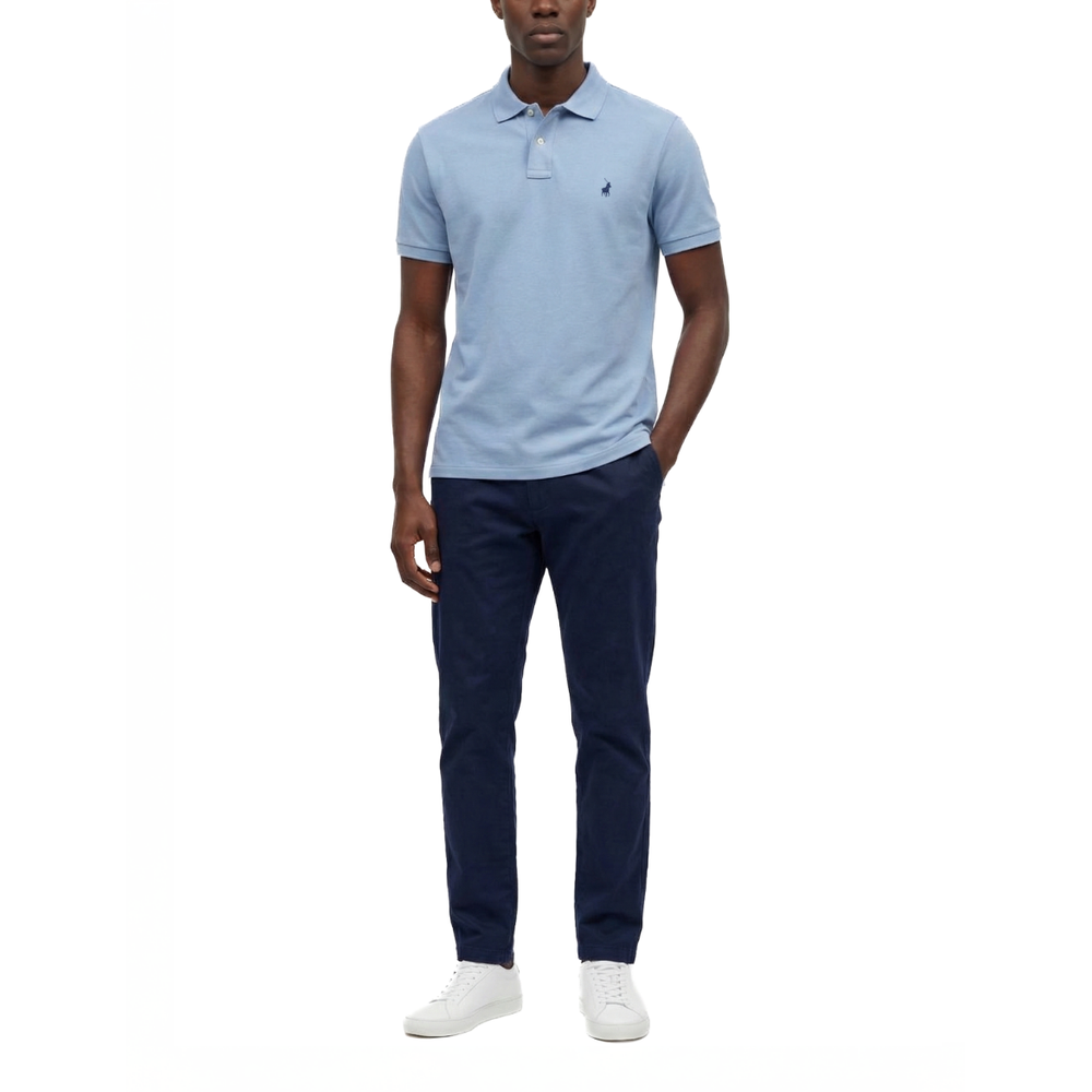 Polo Mens Essential Pique Short Sleeves Golfer In Blue
