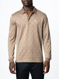 Polo Mens Argyle Mercerised Golfer In Brown