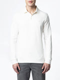 Polo Mens Essential Pique Long Sleeve Golfer In Whute