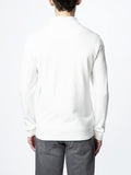 Polo Mens Essential Pique Long Sleeve Golfer In Whute