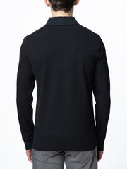 Polo Mens Essential Pique Golfer in Black