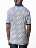 Polo Mens Fine Stripe Printed Dm Short Sleeves Golfer White