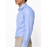 Polo Mens Premium Herringbone Long Sleeves Shirt In Light Blue