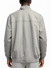 Polo Mens Badge Harrington Jacket In Grey