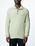 Polo Mens Long Sleeve Textured Knitwear In Sage