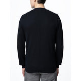 Polo Mens Plain Cardigan In Black