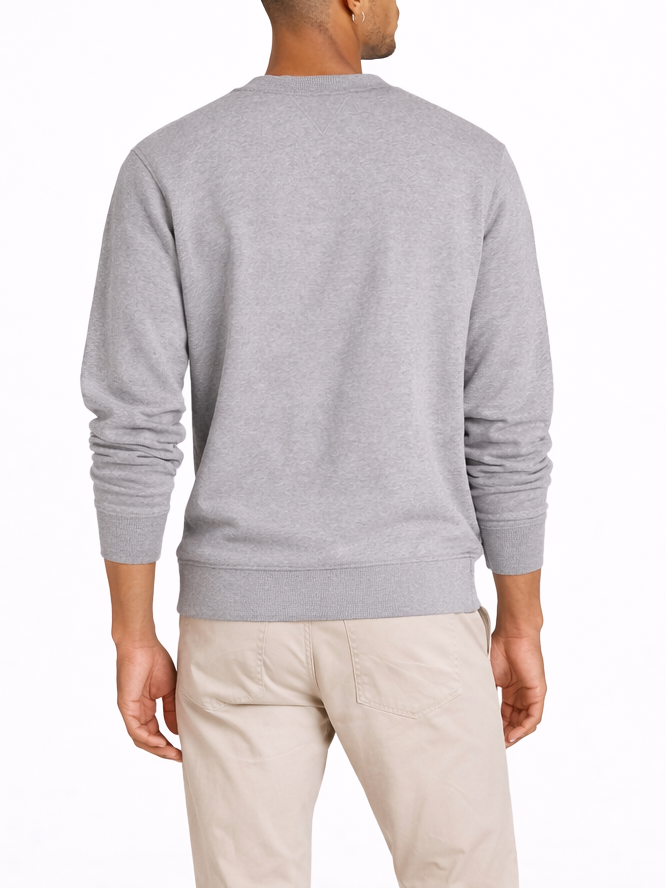 Polo Mens Essential Fleece Sweatshirt In Grey