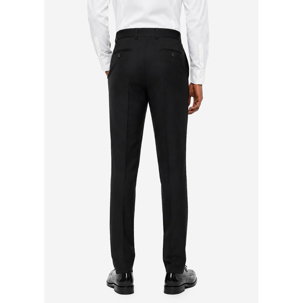 Polo Mens Custom Fit Plain Trousers In Black