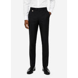 Polo Mens Custom Fit Plain Trousers In Black