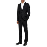 Polo Mens Custom Fit Plain Trousers In Black