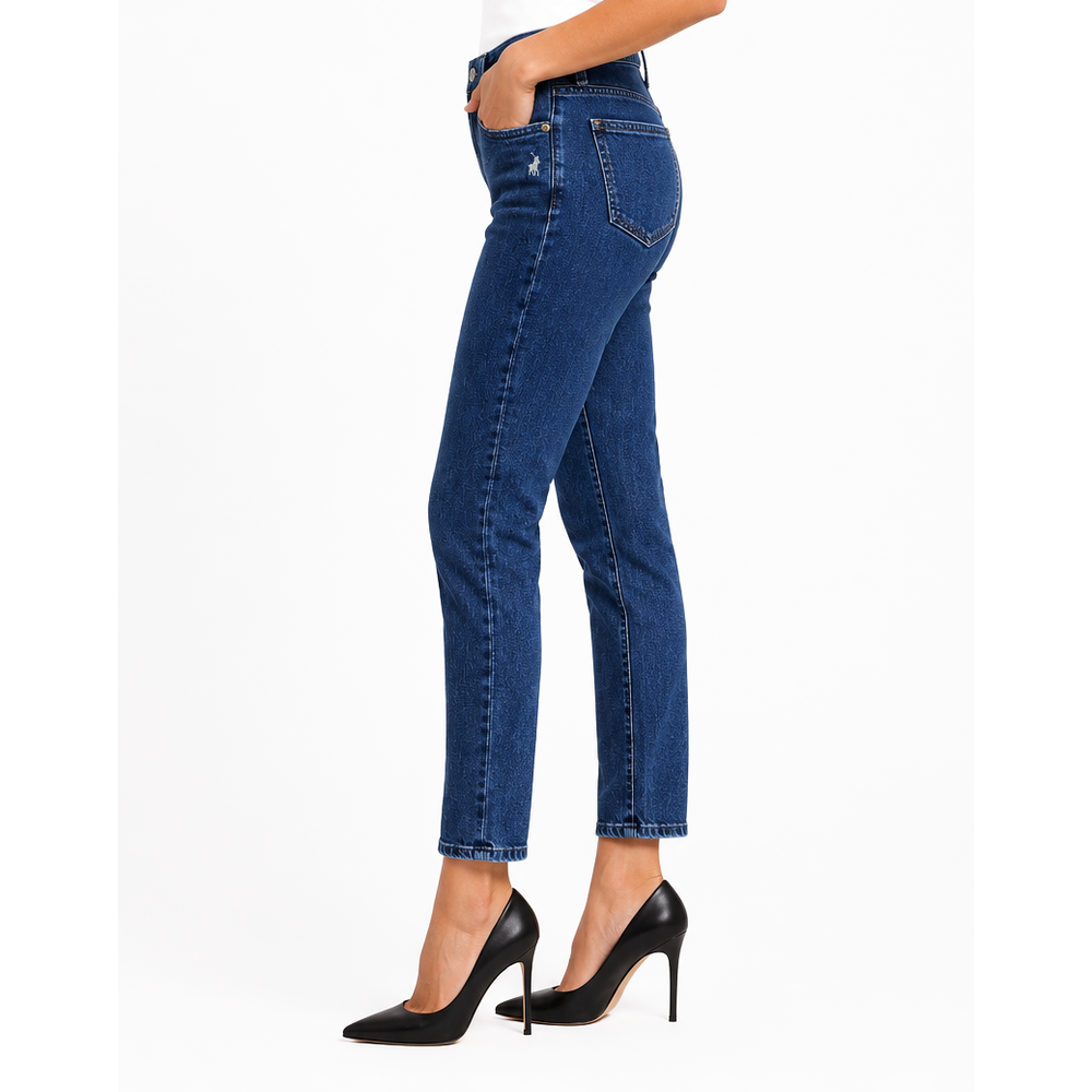 Polo Womens Taylor Straight Leg Jeans in Medium Wash