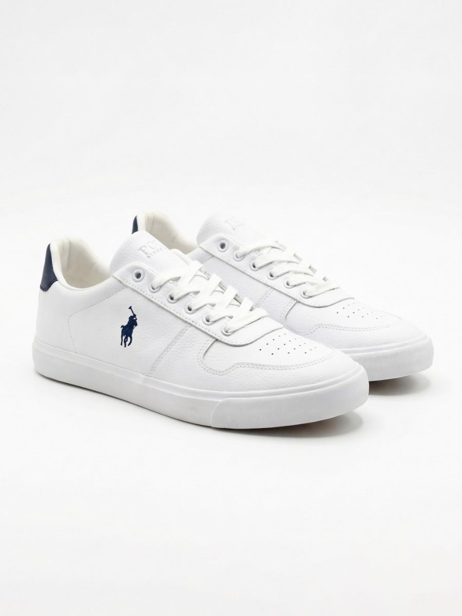 Polo Mens Action Leather Sneakers In White