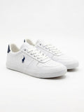 Polo Mens Action Leather Sneakers In White