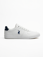 Polo Mens Action Leather Sneakers In White