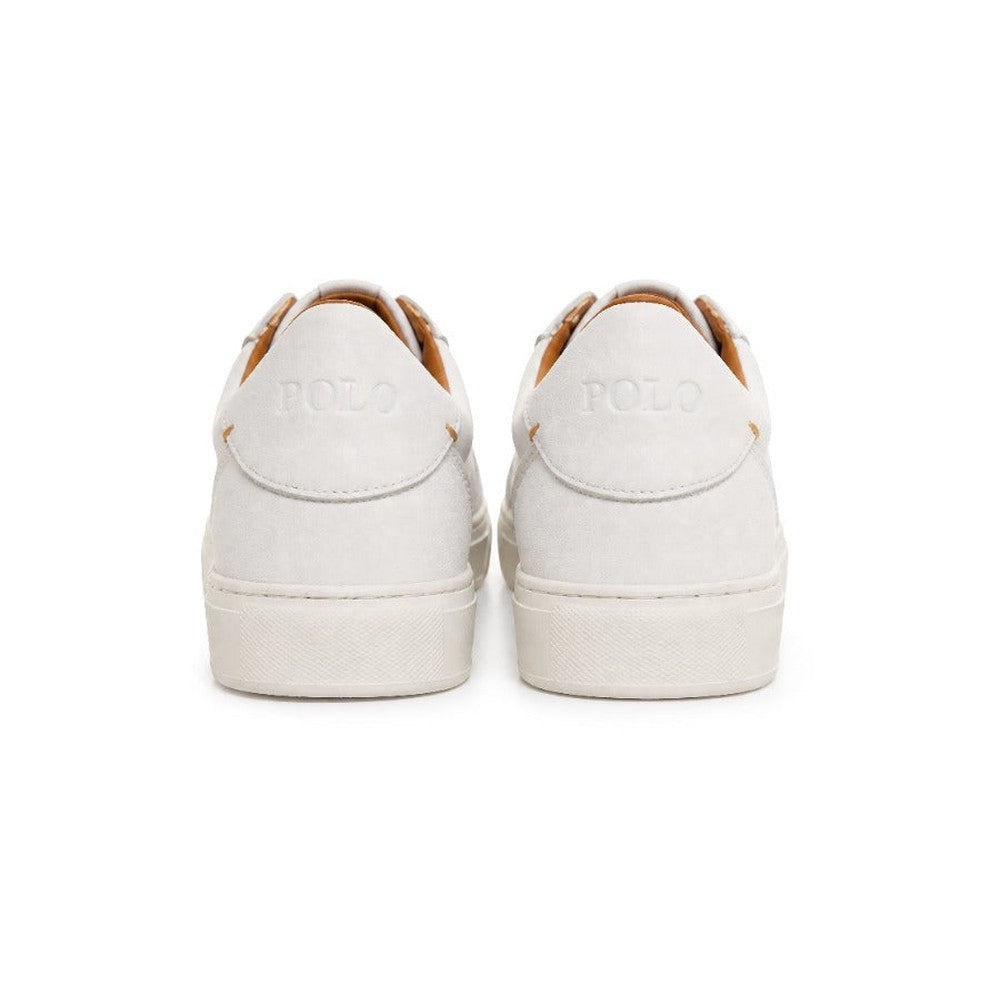 Polo Mens Classic Leather Sneaker In White