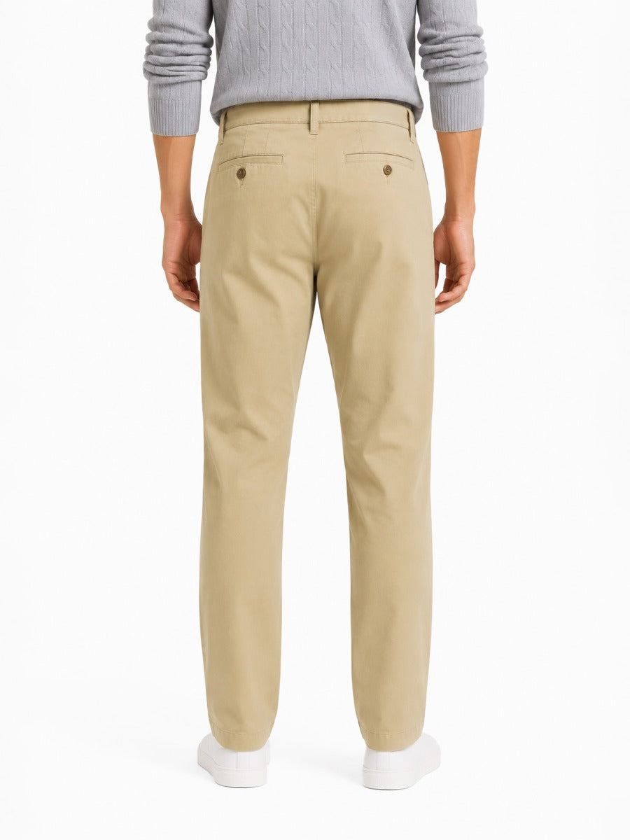 Polo Mens Essential Relaxed Leg Chino In Khaki