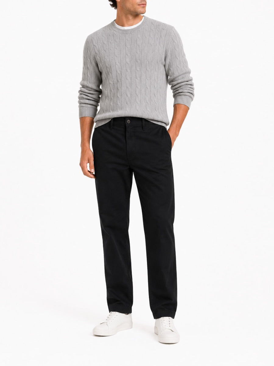 Polo Mens Essential Relaxed Fit Chino In Black