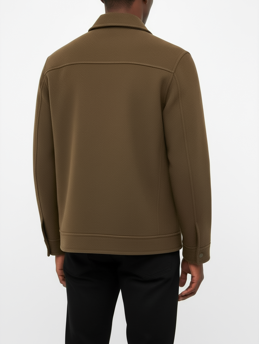 Polo Mens Melton Biker Jacket Camel
