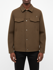 Polo Mens Melton Biker Jacket Camel
