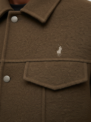 Polo Mens Melton Biker Jacket Camel