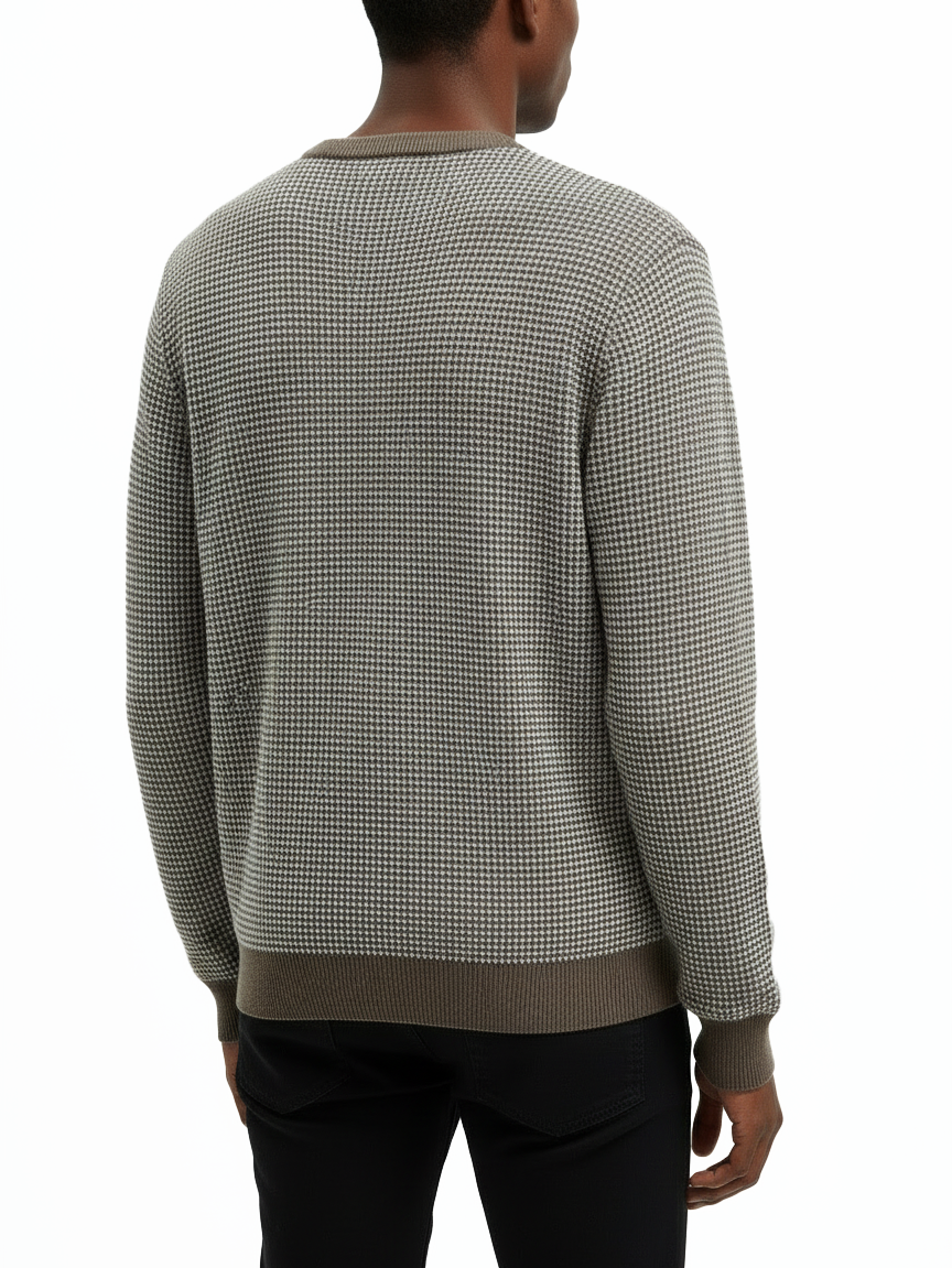 Polo Mens Textured Knitwear In Stone