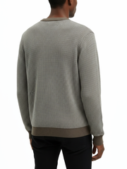 Polo Mens Textured Knitwear In Stone