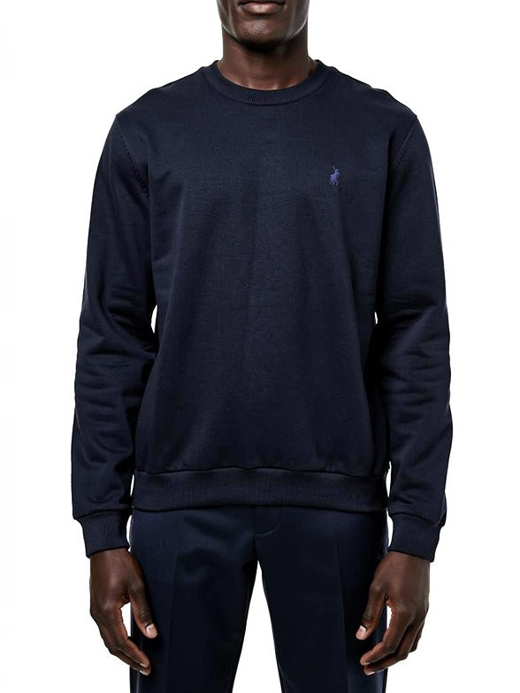 Polo Mens Essential Cotton Crew Sweatshirt In Navy