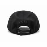 Polo Mens 6 Panel Unstructured Fashion Peak Caps In Black