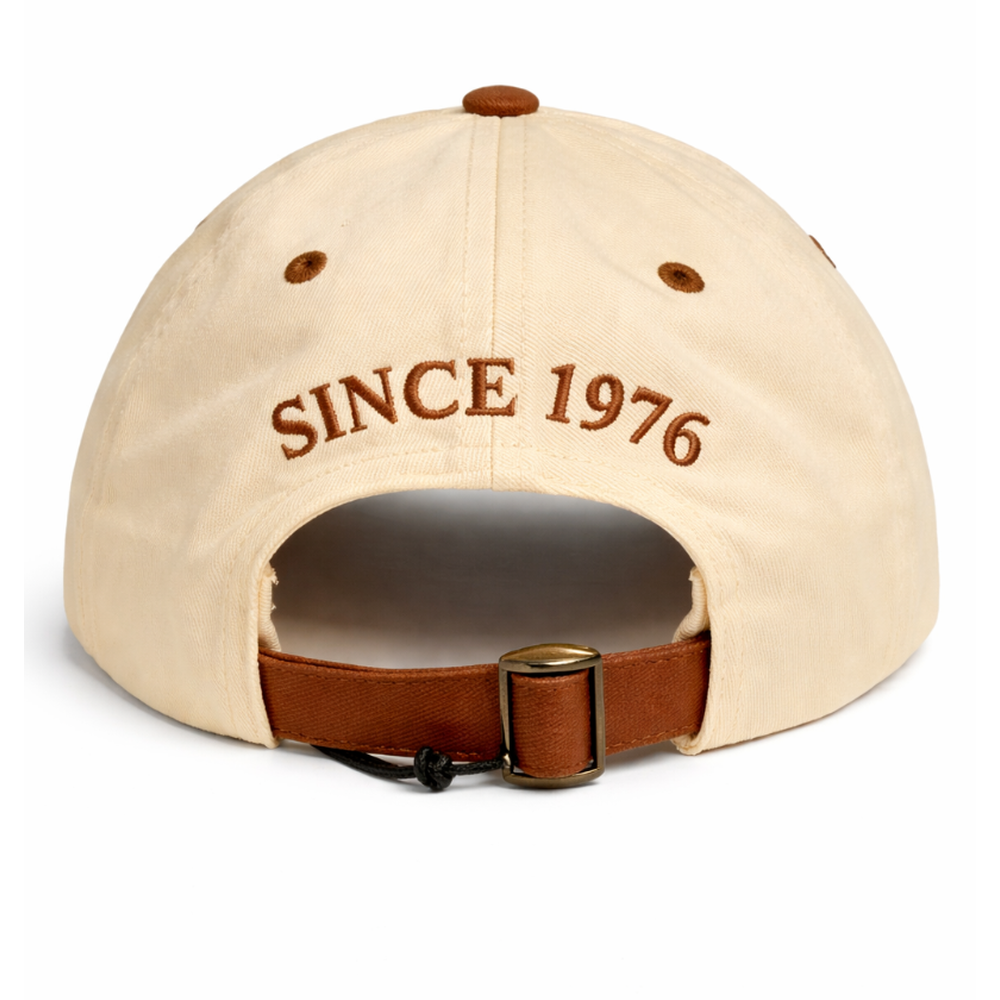 Polo Mens 6 Panel Two Tone Peak Cap In Beige/Tan